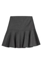 Boutique Moschino Flared Virgin Wool Skirt