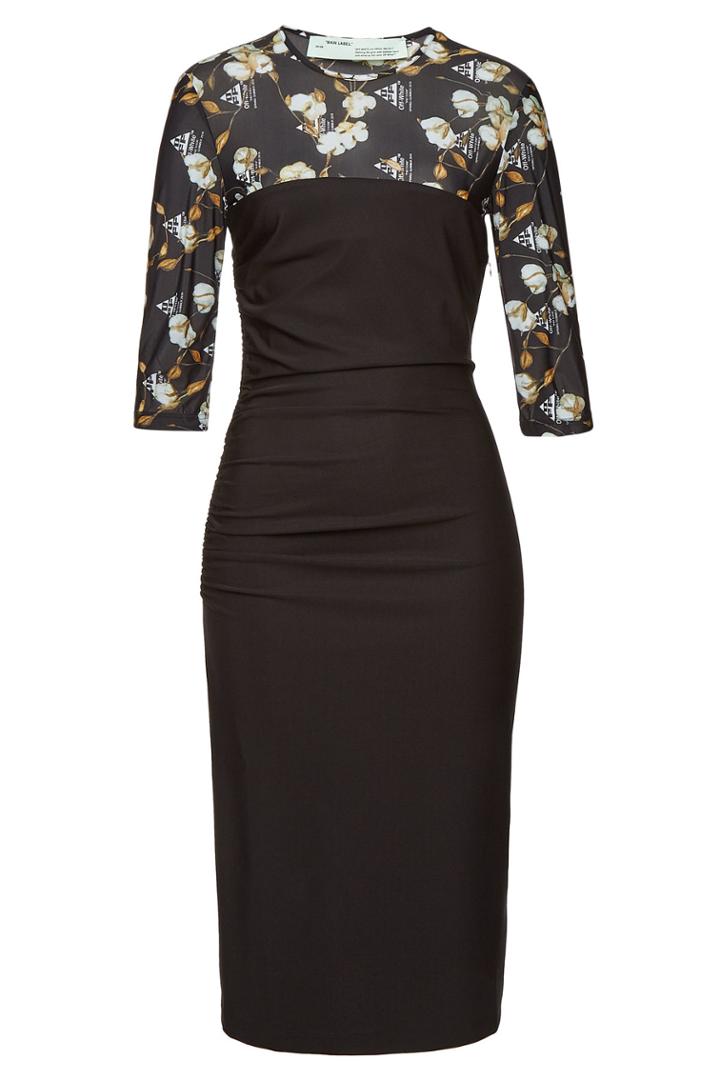 Off-white Off-white Printed Draped Dress