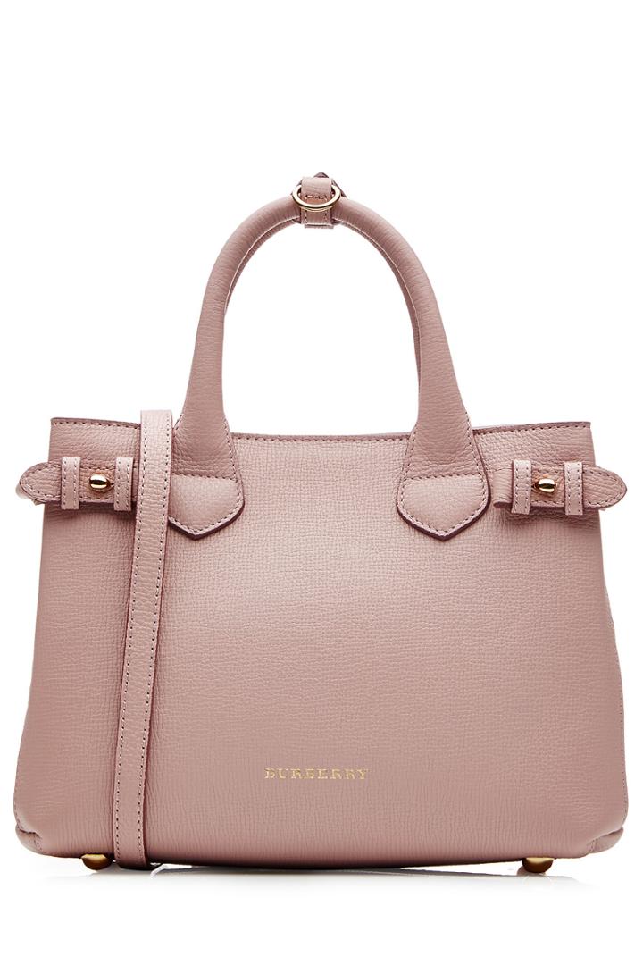 Burberry Shoes & Accessories Burberry Shoes & Accessories Small Banner Leather Tote - Rose