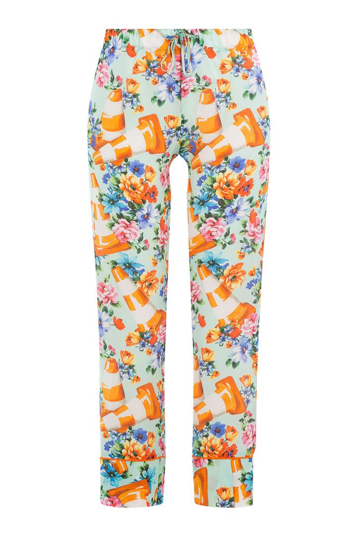 Moschino Moschino Printed Cotton-silk Pants - Multicolored