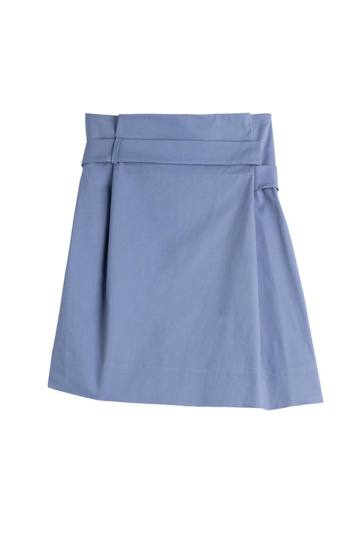 Jil Sander Jil Sander Cotton Draped Skirt - Blue