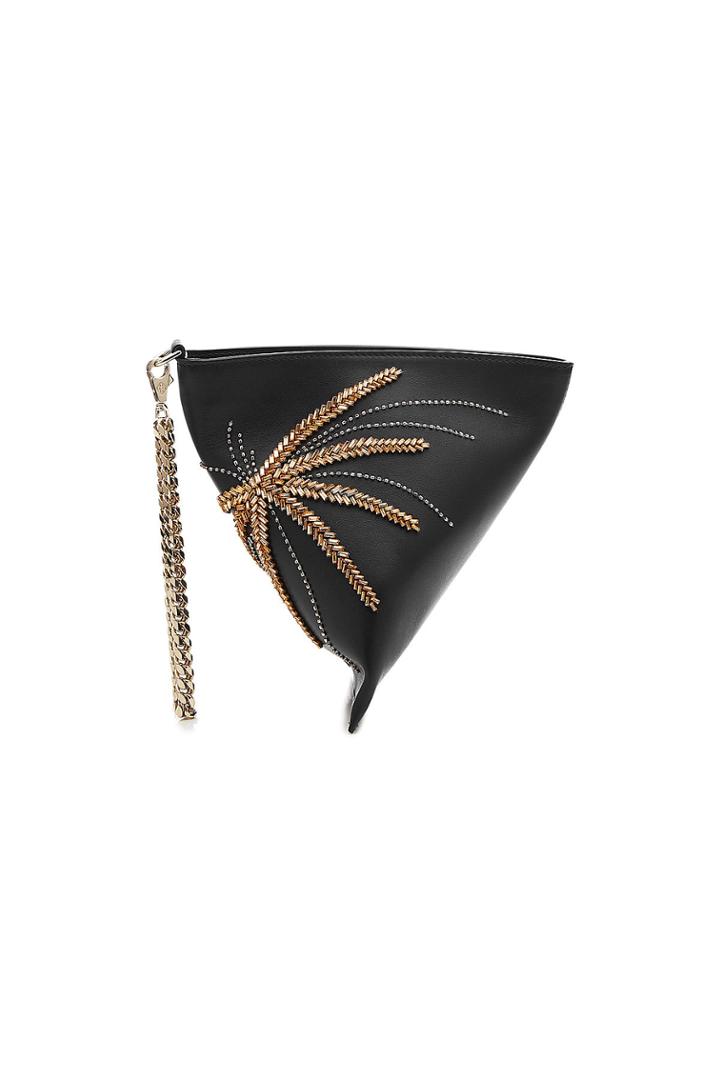 Les Petits Joueurs Les Petits Joueurs Cosmo Palms Embellished Leather Clutch