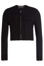 Roland Mouret Roland Mouret Cropped Jacket With Wool - Black