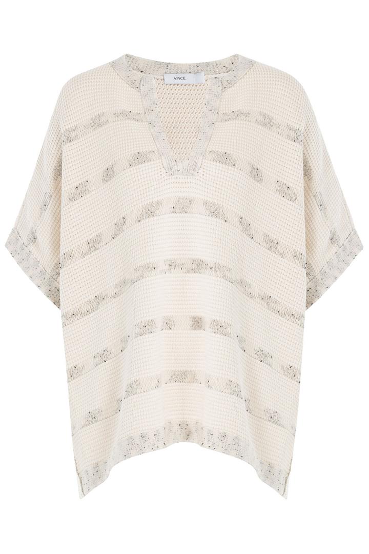 Vince Vince Knitted Cotton Cape - Beige
