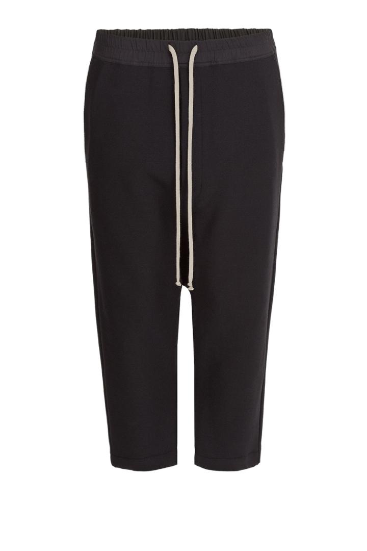 Rick Owens Men Rick Owens Men Cropped Wool Blend Pants - Black