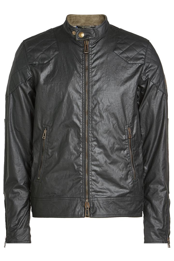 Belstaff Belstaff Waxed Cotton Jacket With Quilted Patches
