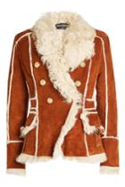 Balmain Balmain Suede Jacket With Shearling And Embossed Buttons