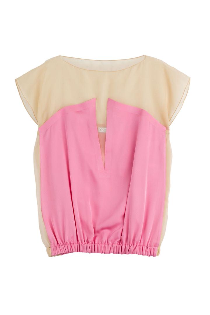 Vionnet Vionnet Top With Silk Chiffon - Rose