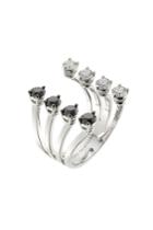 Delfina Delettrez Delfina Delettrez 18kt White Gold Ring With White And Black Diamonds