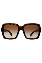 Dolce & Gabbana Dolce & Gabbana Tortoiseshell Print Square Sunglasses - Brown