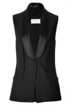 Maison Margiela Maison Margiela Wool-mohair Tuxedo Vest - Black