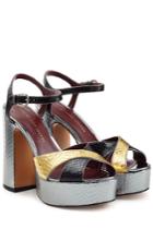 Marc By Marc Jacobs Marc By Marc Jacobs Embossed Leather Platform Sandals - Multicolor