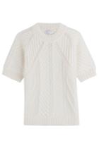Vionnet Vionnet Mohair-wool Short Sleeve Pullover - White