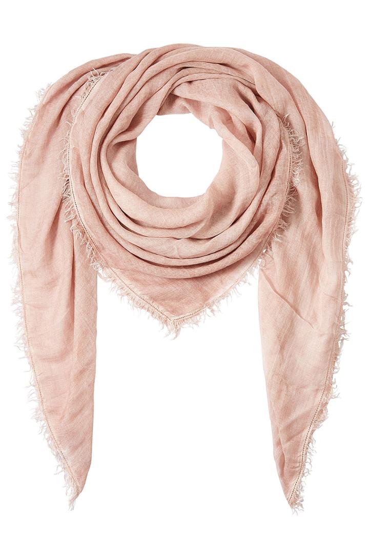 Faliero Sarti Faliero Sarti Fringed Scarf With Cashmere - Rose