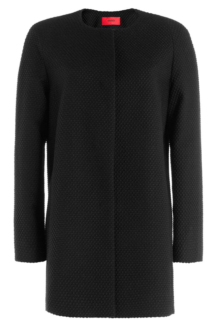 Hugo Hugo Coat With Cotton And Wool - Black