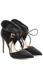 Salvatore Ferragamo Salvatore Ferragamo Suede Pumps With Fur