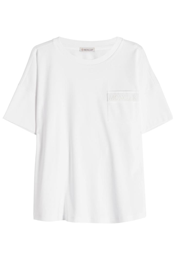 Moncler Moncler Embroidered Cotton T-shirt