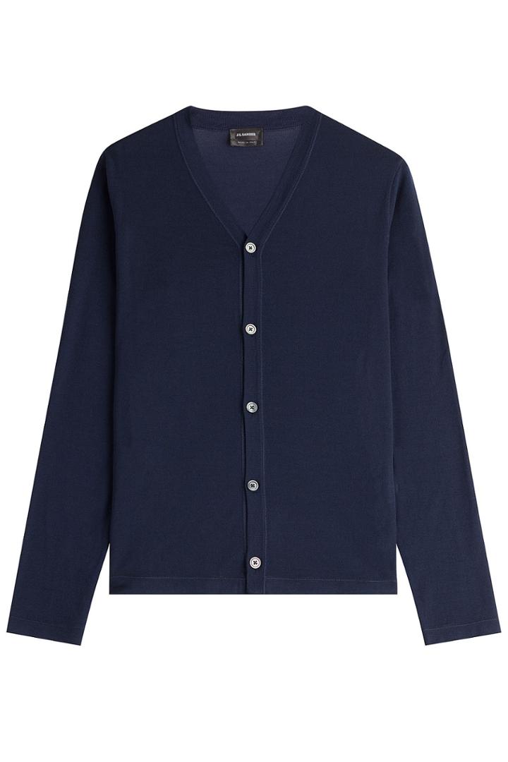 Jil Sander Jil Sander Wool Cardigan - Blue