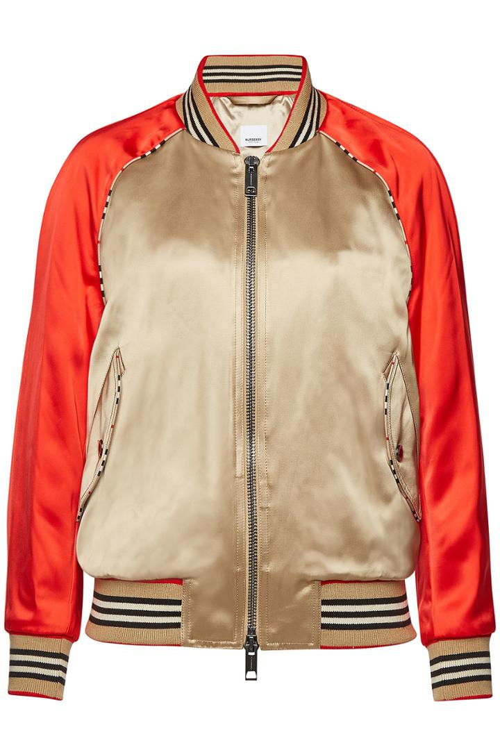 Burberry Burberry Harlington Satin Bomber Jacket
