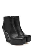 Rick Owens Rick Owens Leather Platform Wedge Boots