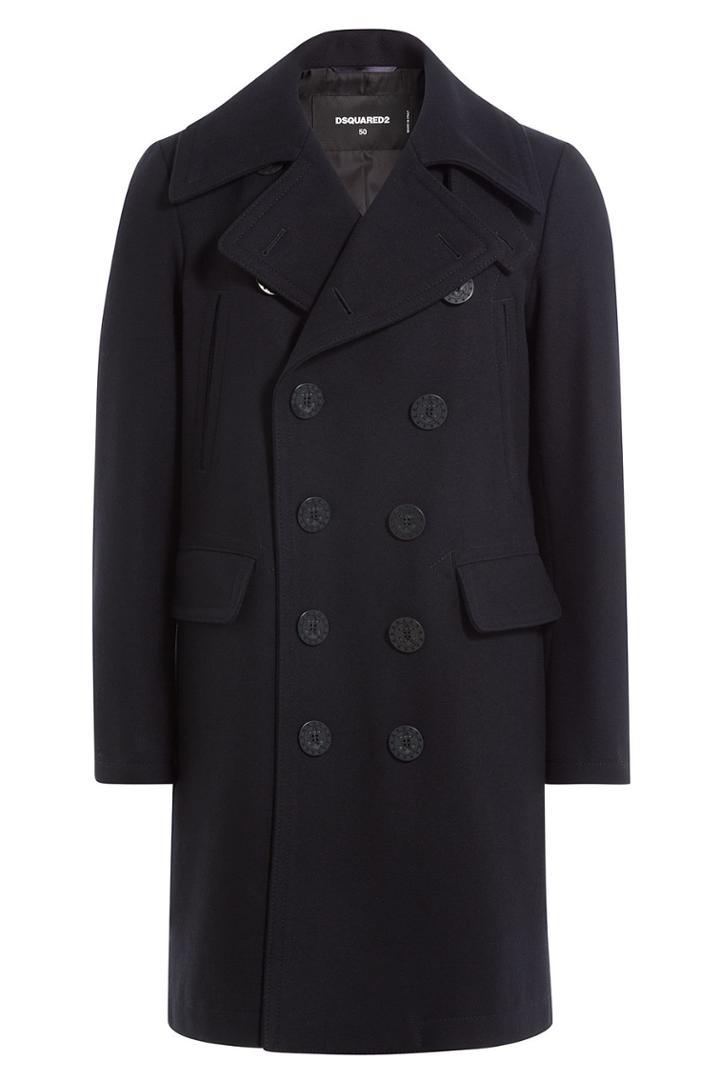 Dsquared2 Dsquared2 Virgin Wool Coat - Blue