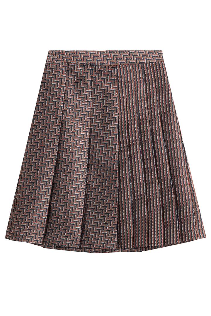 Diane Von Furstenberg Diane Von Furstenberg Woven Skirt With Pleats - Stripes