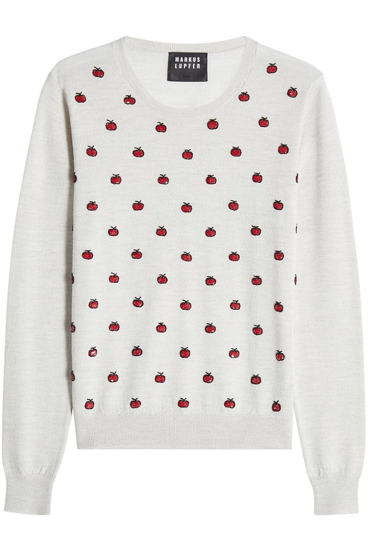 Markus Lupfer Markus Lupfer Printed Merino Wool Pullover