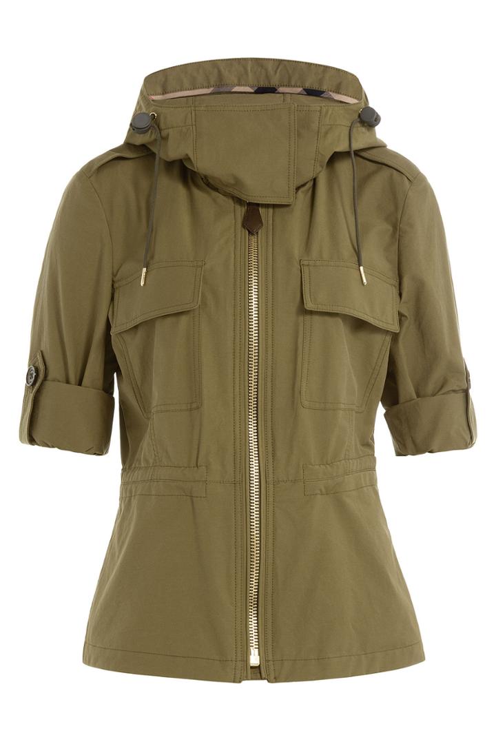 Burberry Brit Burberry Brit Bartleigh Cotton Blend Parka Jacket - Green