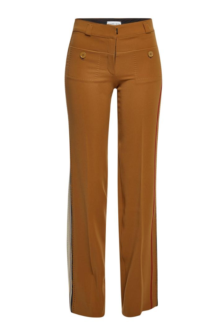 Carven Carven Wide Leg Pants With Distressed Detail