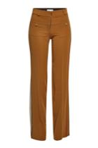 Carven Carven Wide Leg Pants With Distressed Detail