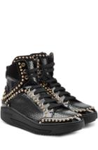 Dsquared2 Embellished High Top Leather Sneakers