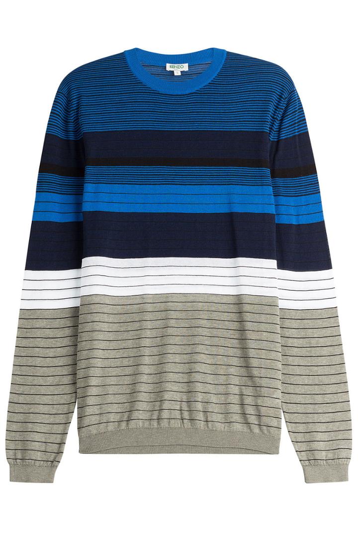 Kenzo Kenzo Striped Cotton Pullover - Blue