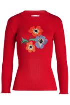 Sonia Rykiel Sonia Rykiel Ribbed Wool Pullover With Flower Print