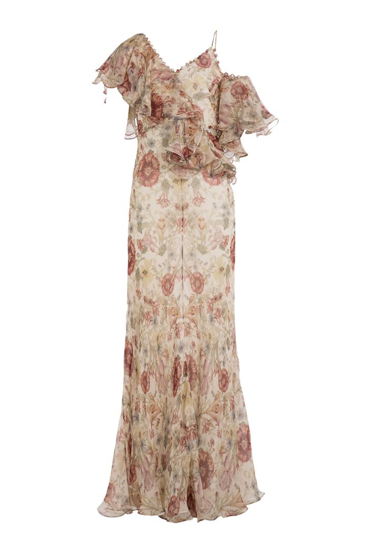 Alexander Mcqueen Alexander Mcqueen Printed Silk Dress - Florals