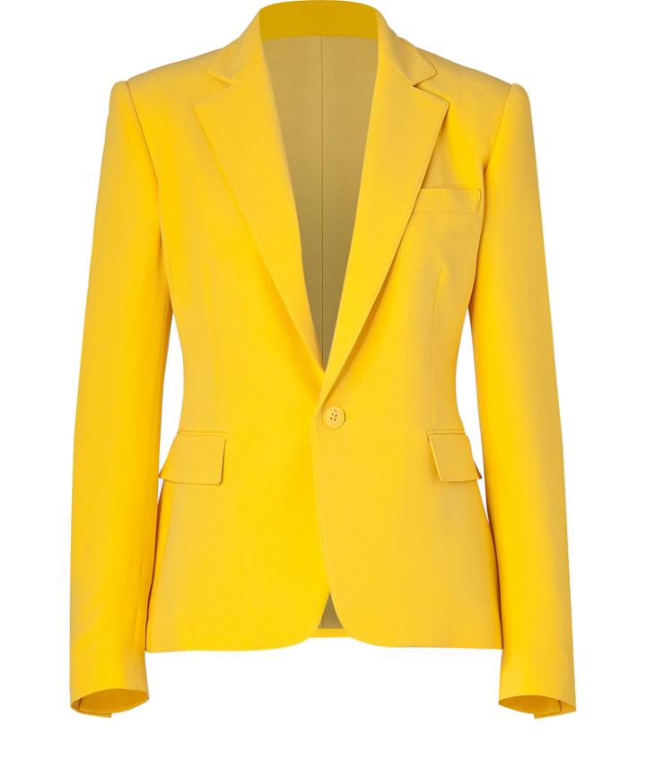 Ralph Lauren Collection Yellow Silk Cady Keaton Blazer