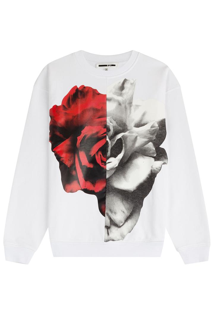 Mcq Alexander Mcqueen Mcq Alexander Mcqueen Split Printed Cotton Sweatshirt - White