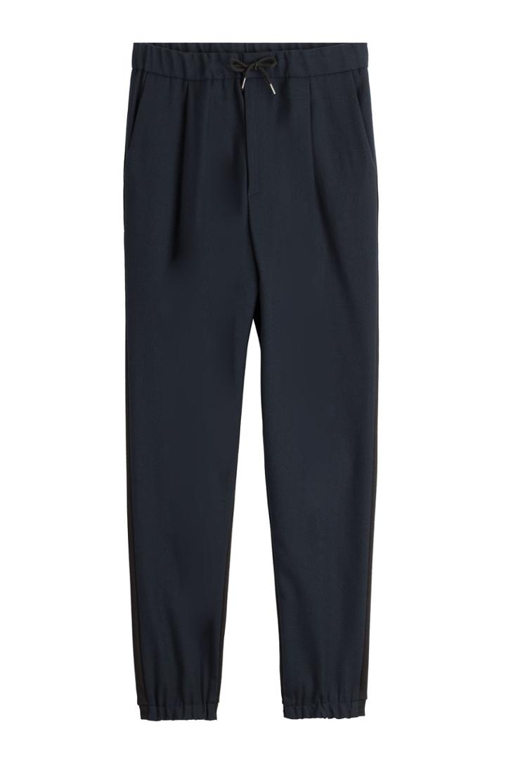 Mcq Alexander Mcqueen Mcq Alexander Mcqueen Virgin Wool Pants With Drawstring Waist - Blue