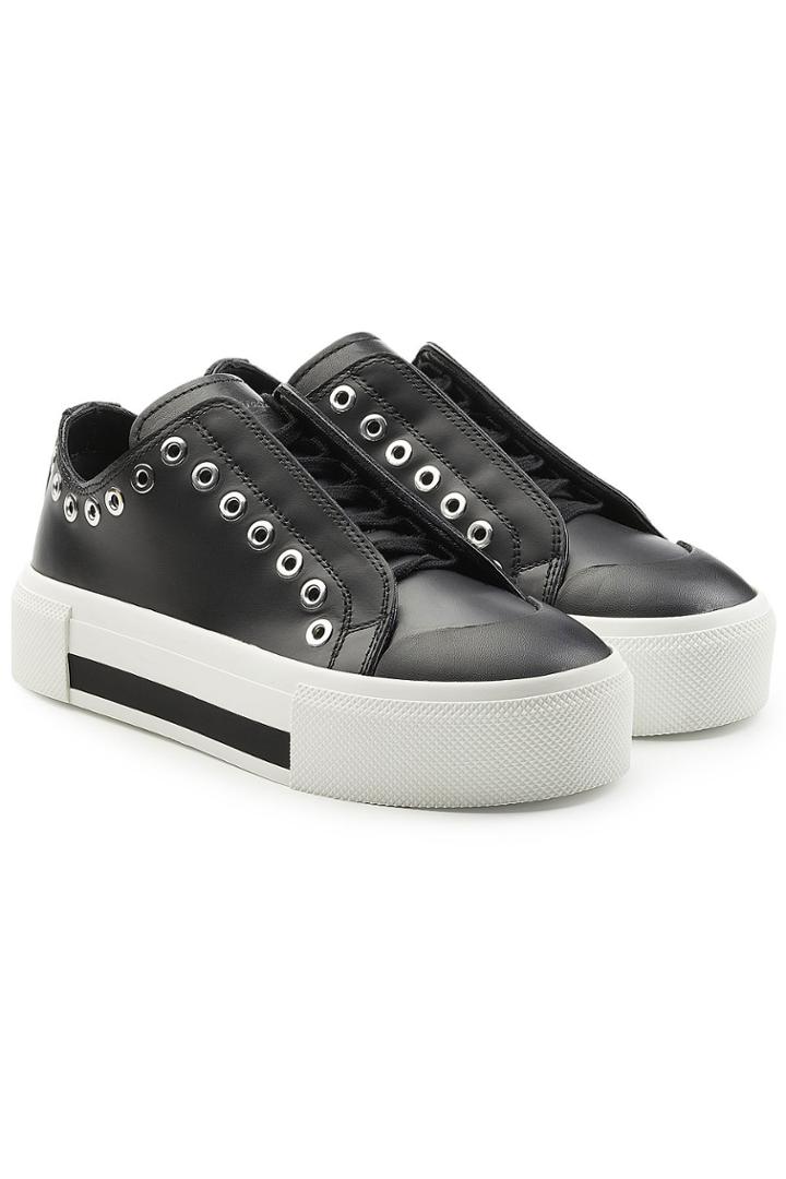 Alexander Mcqueen Alexander Mcqueen Leather Platform Sneakers With Embellishment
