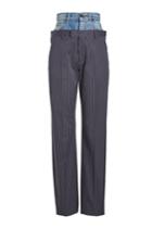 Maison Margiela Maison Margiela Pinstriped Pants With Denim Waistband