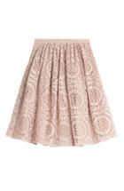 Burberry London Floral Lace Cotton Skirt