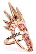 Nikos Koulis Nikos Koulis 18kt Pink Gold Spectrum Ring With Diamonds And Tourmaline