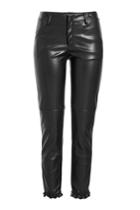 Philosophy Di Lorenzo Serafini Philosophy Di Lorenzo Serafini Faux Leather Pants With Ruffle Trim Ankles