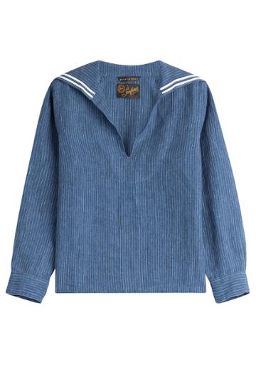Seafarer Seafarer Linen Blouse - Blue