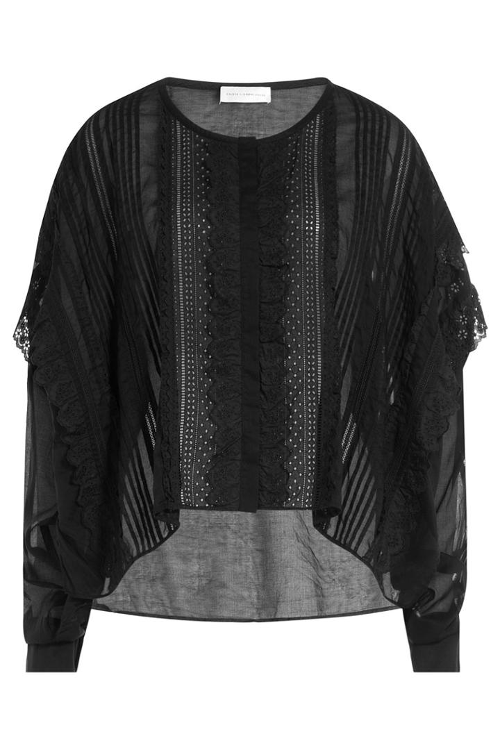 Faith Connexion Faith Connexion Sheer Cotton Blouse - Black