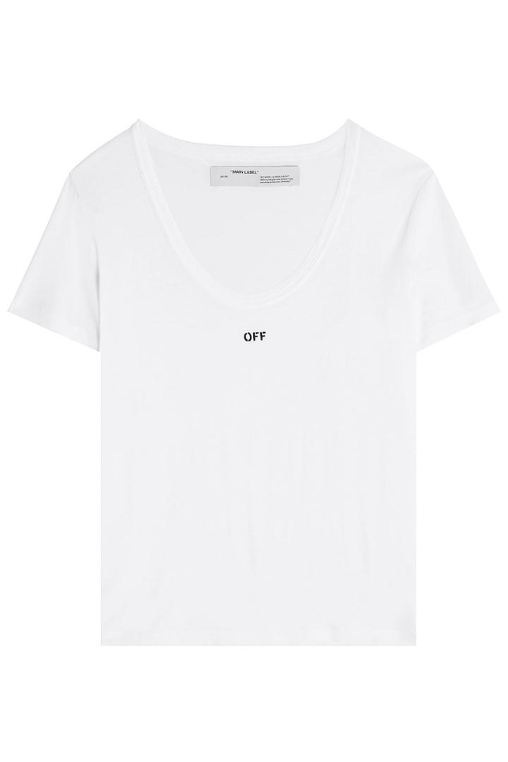 Off-white Off-white Printed T-shirt With Cotton