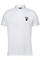 Karl Lagerfeld Karl Lagerfeld Embellished Cotton Polo T-shirt