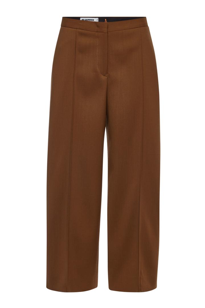 Jil Sander Jil Sander Farran Wide Leg Fleece Wool Pants