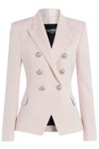 Balmain Balmain Wool Blazer With Embossed Buttons - Pink