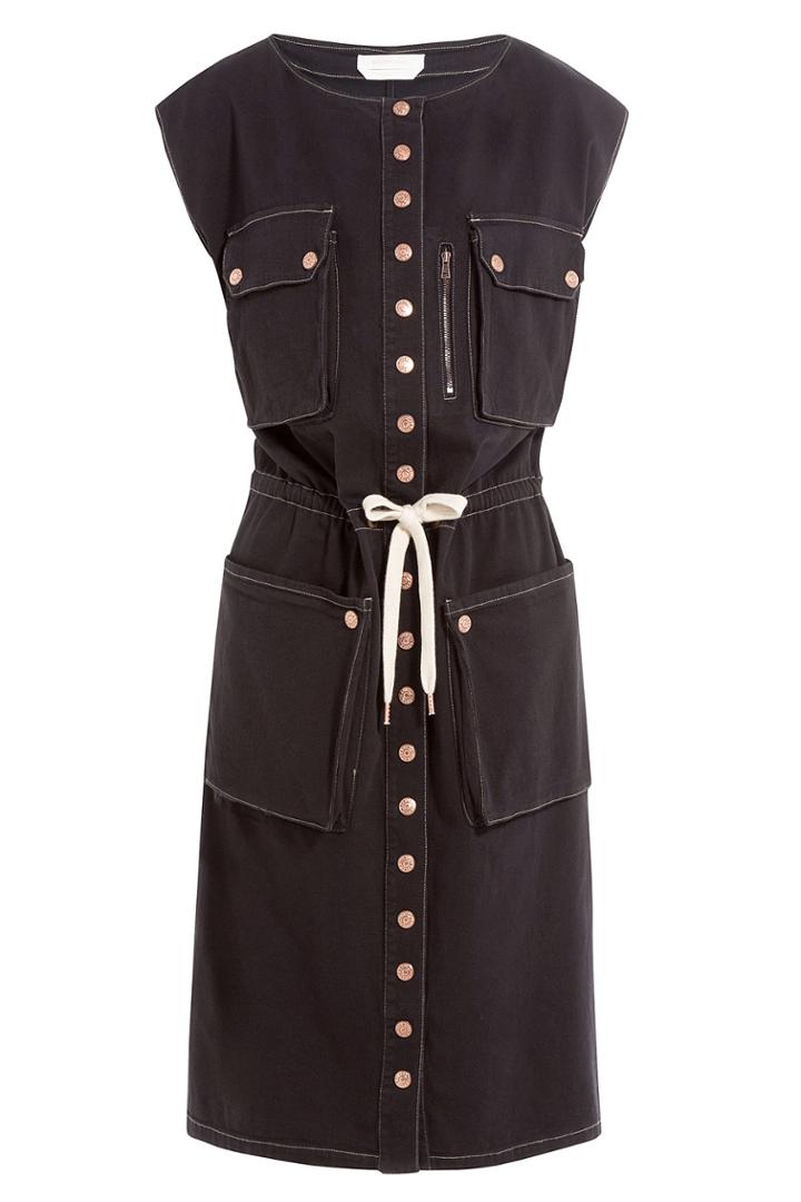 See By Chloé See By Chloé Drawstring Denim Dress - Blue