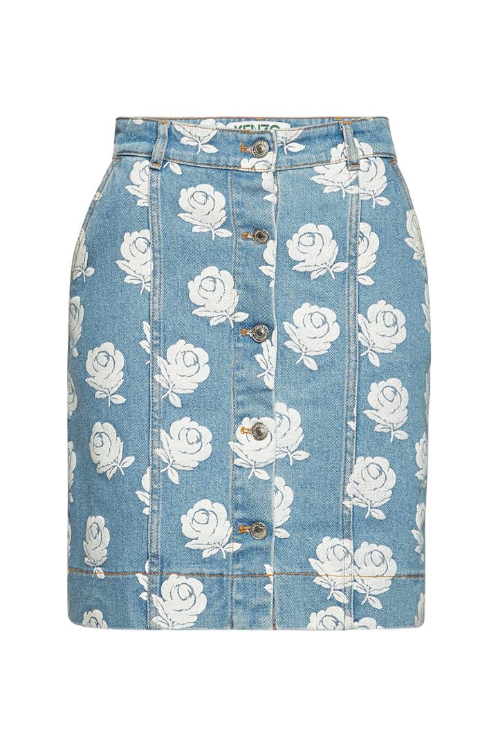 Kenzo Kenzo Printed Denim Skirt